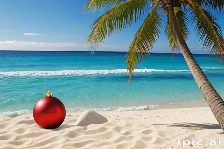 christmas beach wallpaper