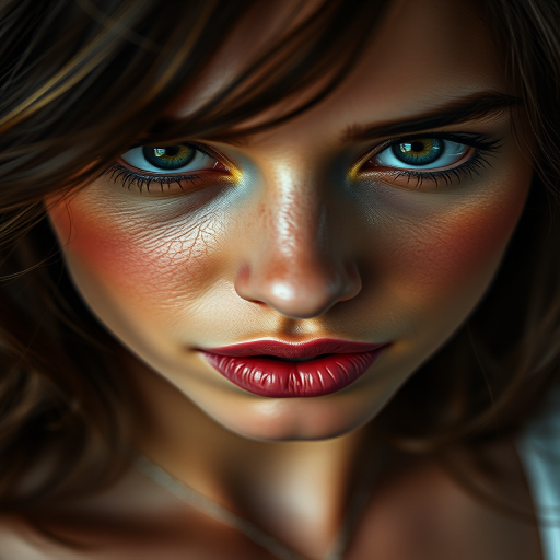 The incredible mistery of woman beauty. Hyper-realistic, 4K, HDR ,very close frame