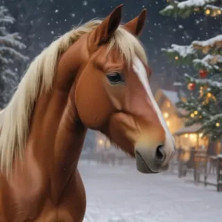 merry christmas horse images