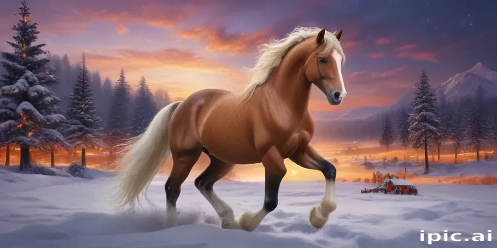 christmas horse background