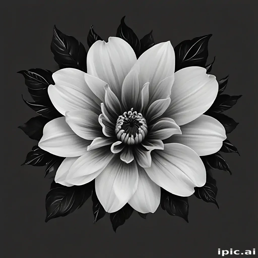 flower png black and white