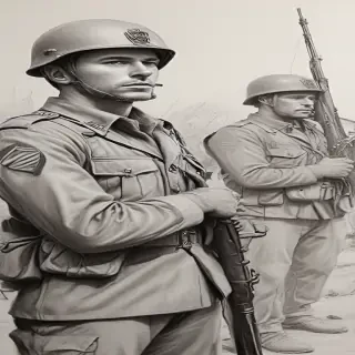 soldiers drawing