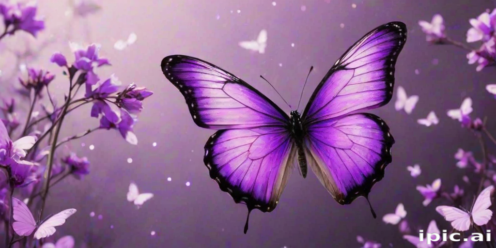 aesthetic purple butterfly