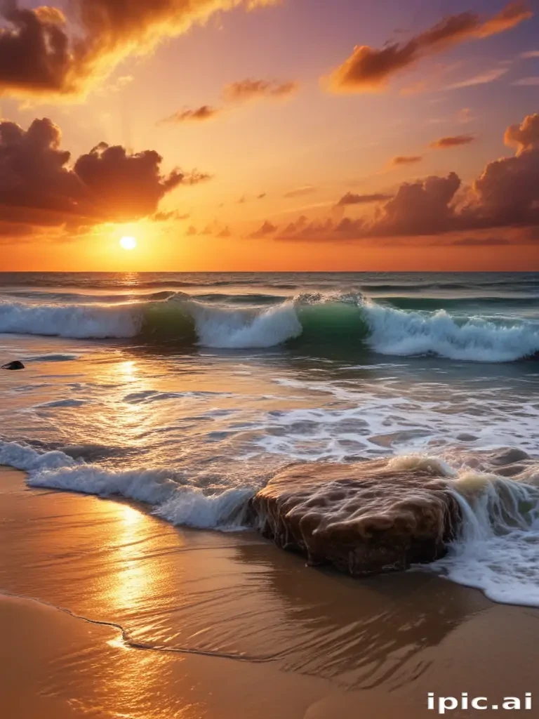 sunset wallpaper beach