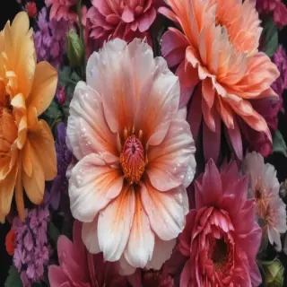 color drawing flowers