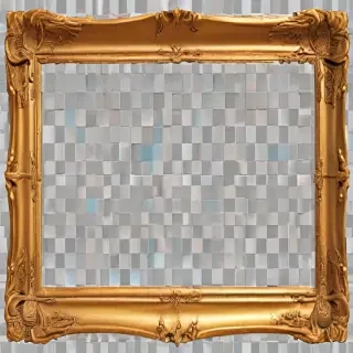 rectangle gold frame png