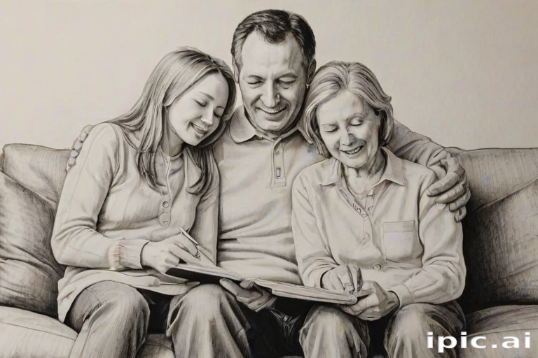 drawings of family