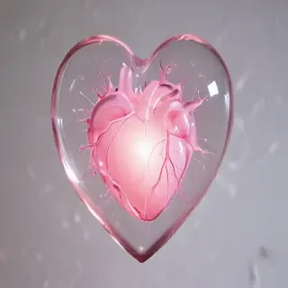 aesthetic transparent heart