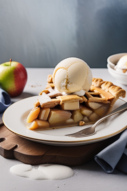 apple pie with ice cream