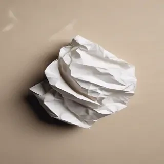 crumpled up paper