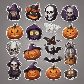 halloween stickers png