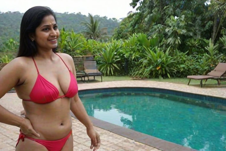 indian aunty in bikini