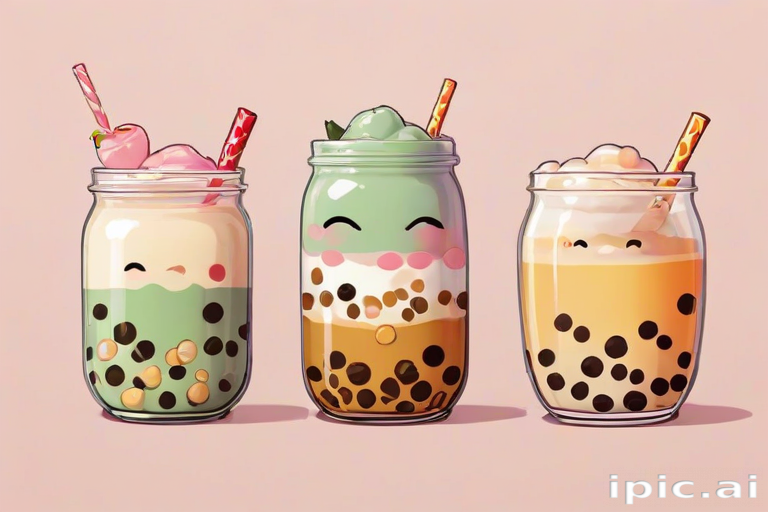 cute boba backgrounds