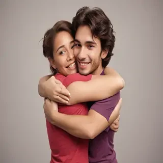 hugging png