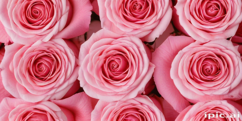 A Beautiful Arrangement of Soft Pink Roses in Full Bloom Together