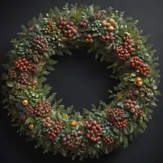 wreath drawing