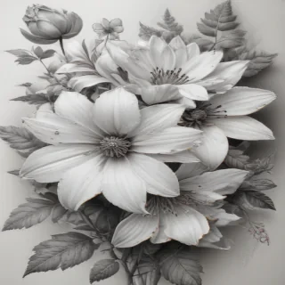 flower drawings pencil