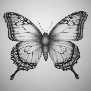 butterfly drawing outline