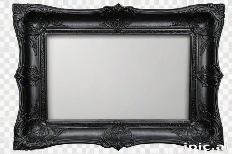 black picture frame png
