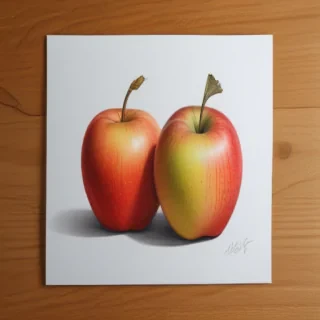 drawn apples