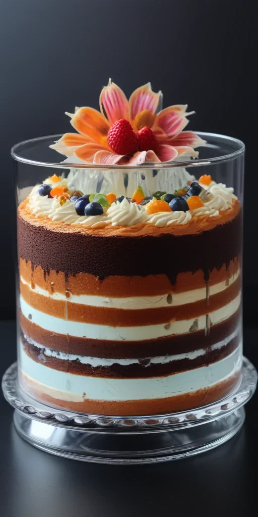 transparent birthday cake