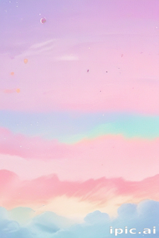 Dreamy Pastel Sky at Dusk with Soft Clouds and Subtle Stars