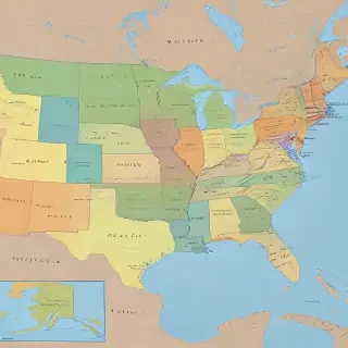 map of united states with states