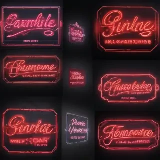 neon sign mockup