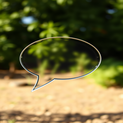 Generate a high-resolution image of a blank speech bubble with a transparent background, using a DSLR camera with a 50mm lens, aperture set to f/1.8, ISO 100, natural lighting, and a shallow depth of field to enhance the clarity and quality of the bubble.