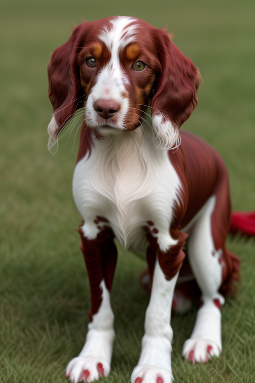 irish red and white setter