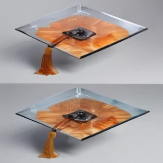 transparent graduation cap