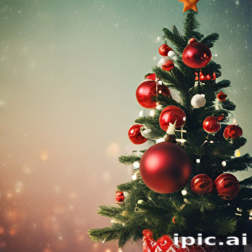 A Beautifully Decorated Christmas Tree with Red Ornaments and a Star ...