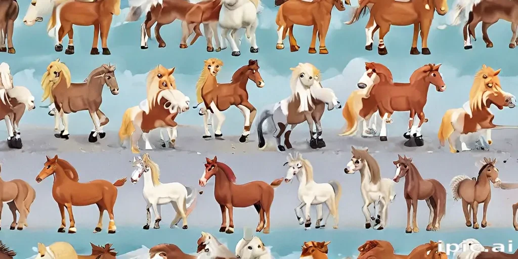 cartoon horses