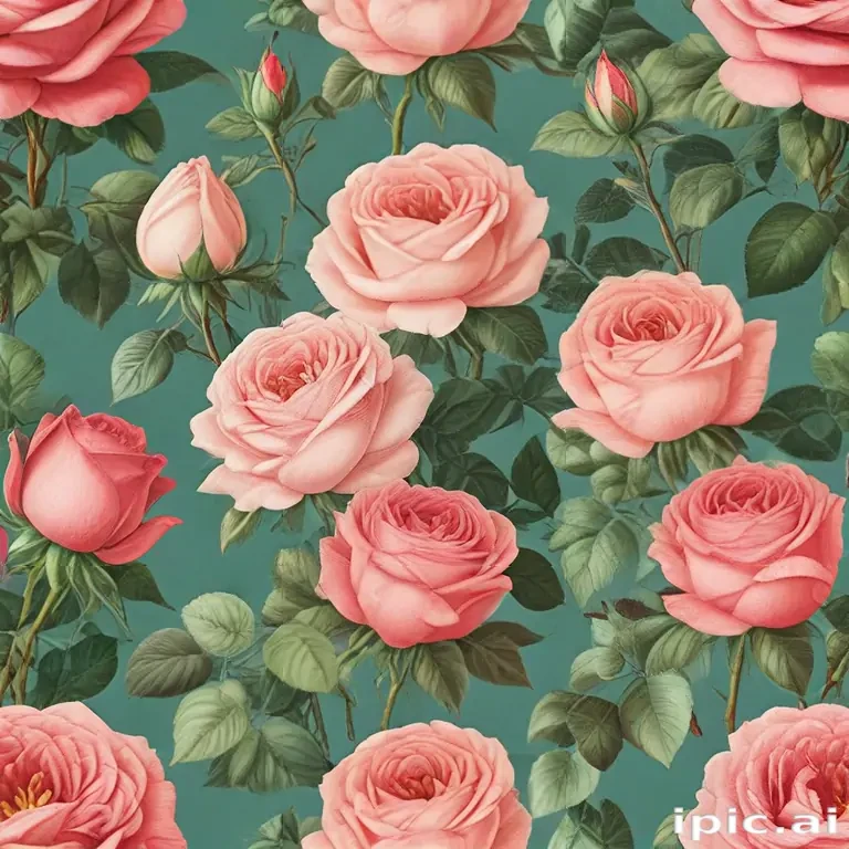 vintage rose illustration