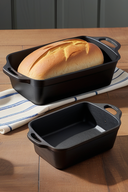 cast iron bread pan with lid