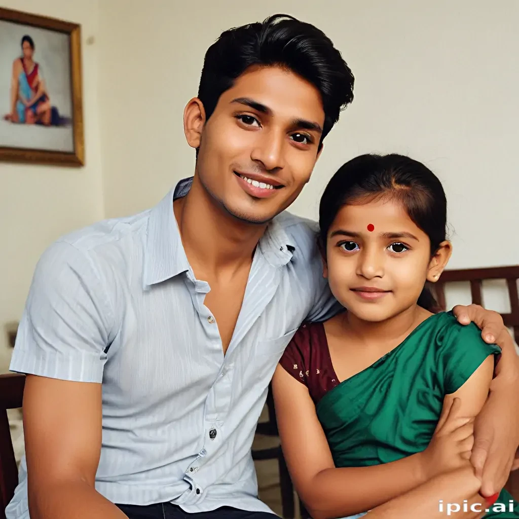 indian son with mom