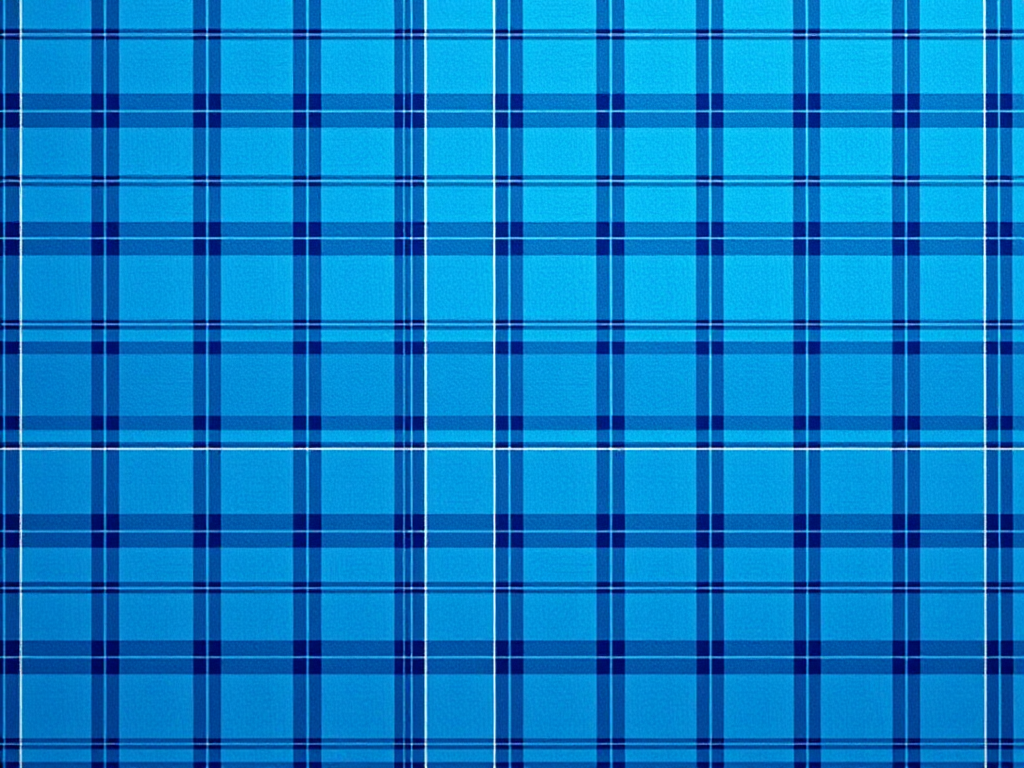 Create a high-resolution image of a blue plaid pattern with varying shades of blue, capture with a Canon EOS R5, 50mm lens, f/4 aperture, ISO 100, top-down view, studio lighting.