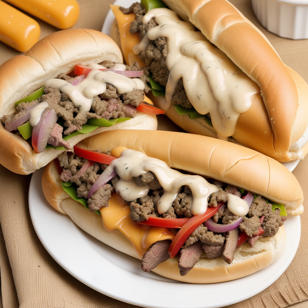 philly cheese steak with ground beef