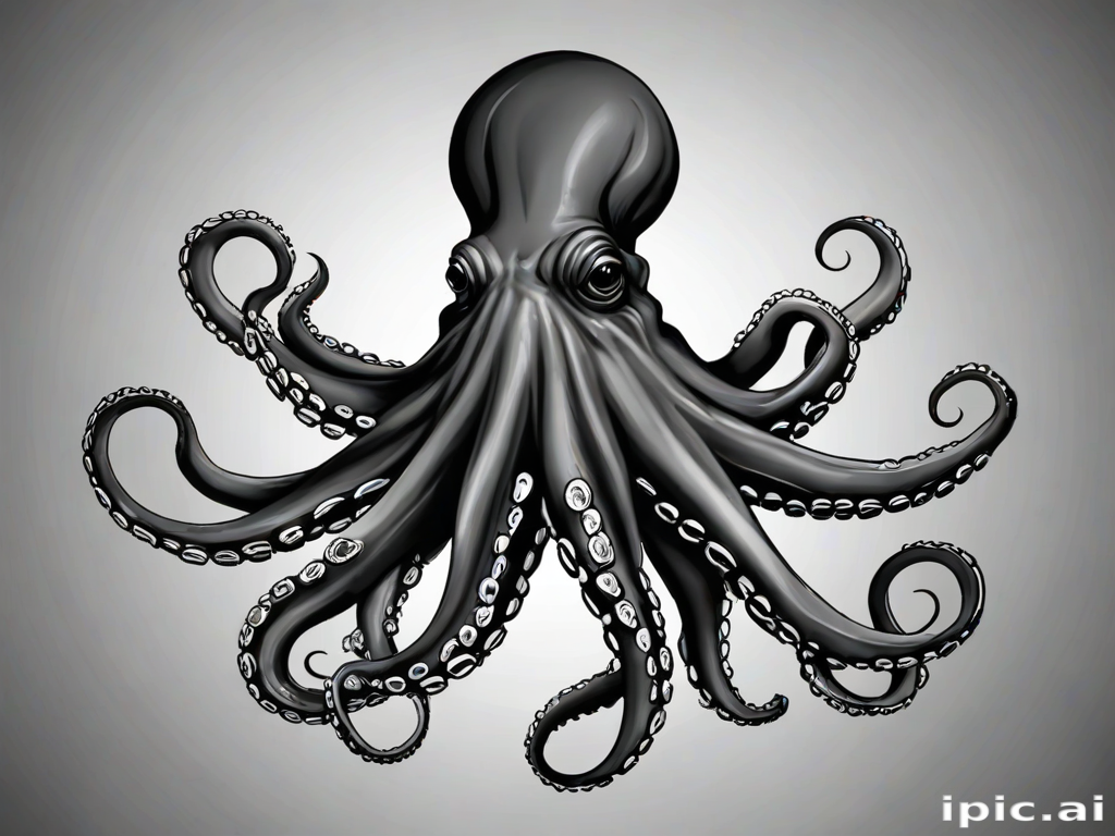 octopus clip art black and white