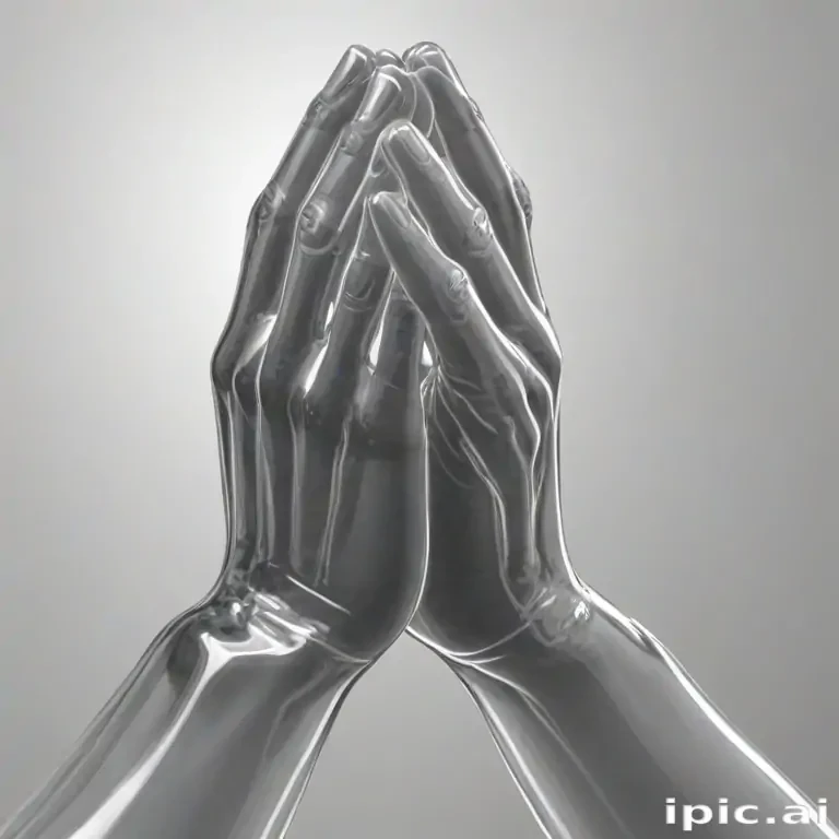 transparent praying hands