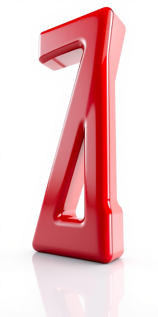 Create a vibrant 3D rendering of a large, glossy red letter Z with reflective surfaces, using a DSLR camera set at f/2.8 aperture, ISO 100, and a shutter speed of 1/200s, shot from a low angle with a shallow depth of field to enhance the vibrancy and depth of the letter against a white background.