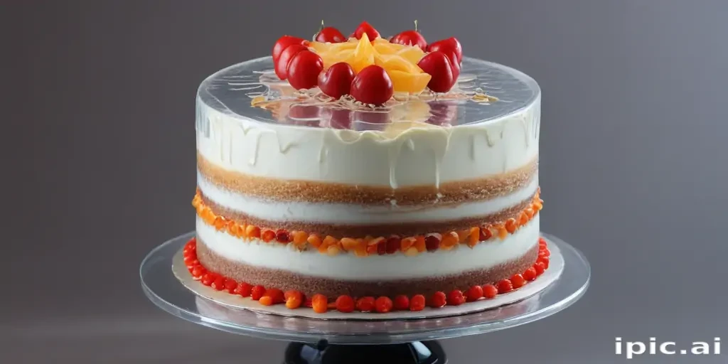 transparent birthday cake