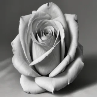 rose drawing black and white