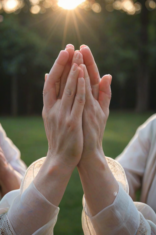 transparent prayer hands