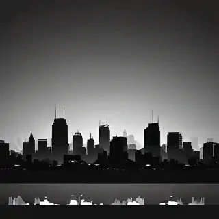 city silhouette png