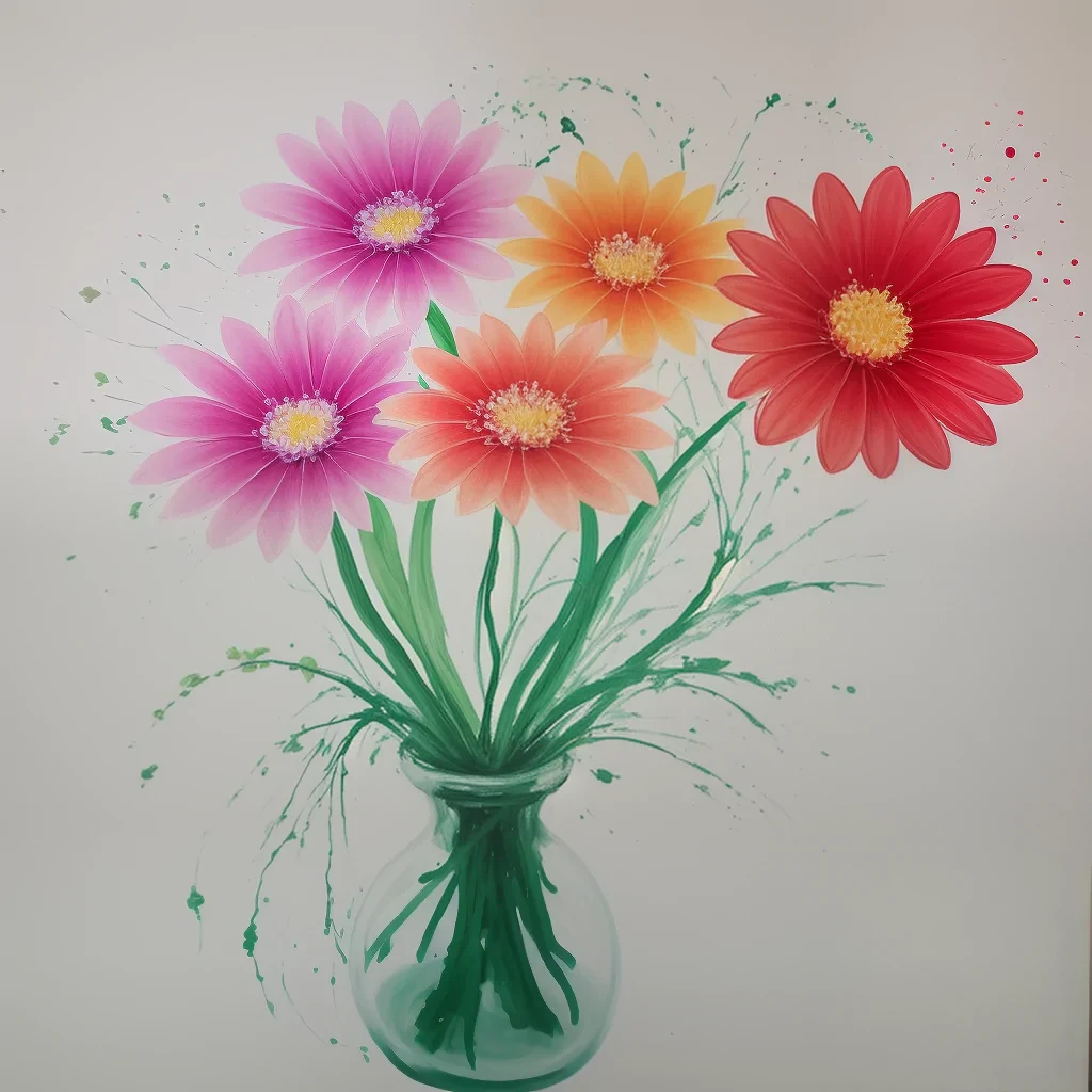 aesthetic flower painting