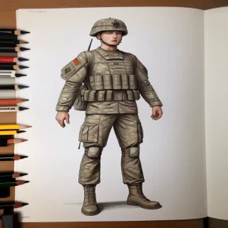 soldiers drawing