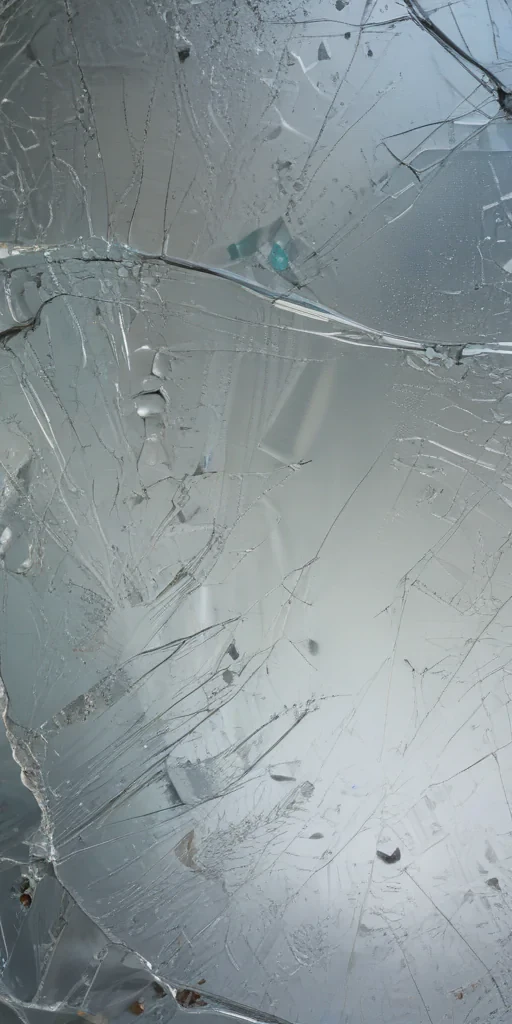 cracked glass transparent
