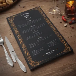 restaurant menu mockup