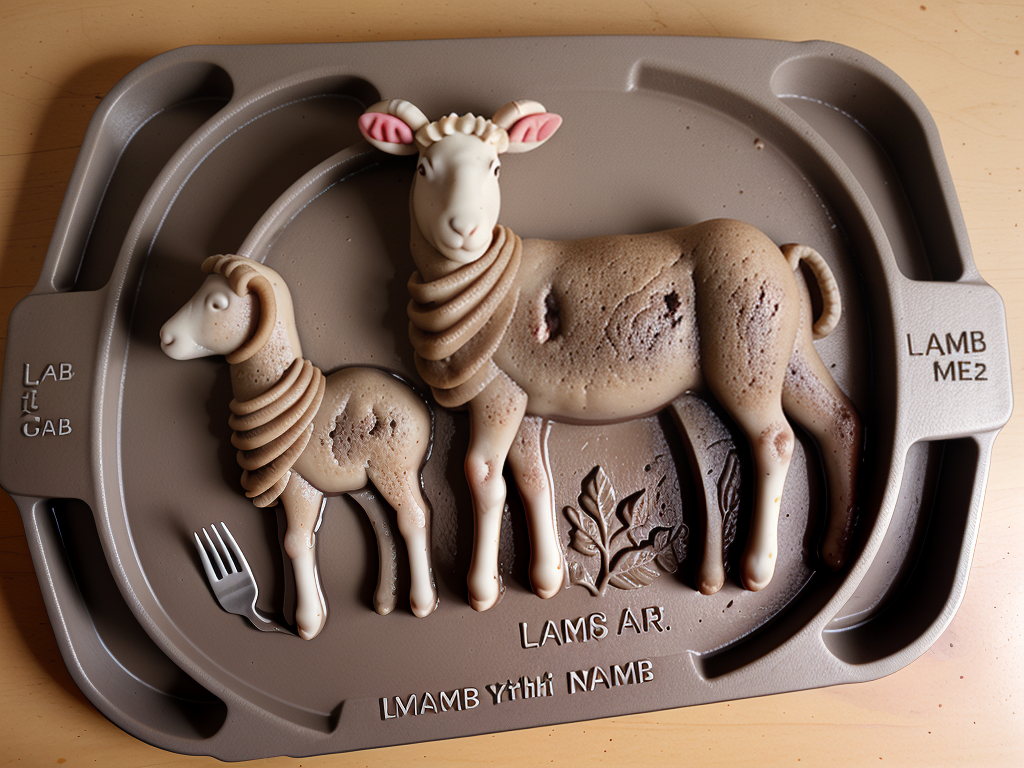 cast iron lamb cake mold